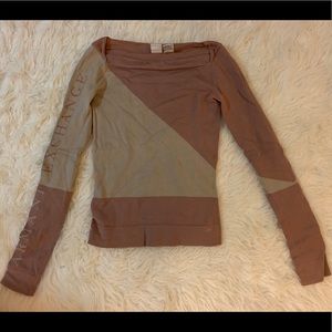 Armani Exchange Violet Gray Color-block Sweater XS